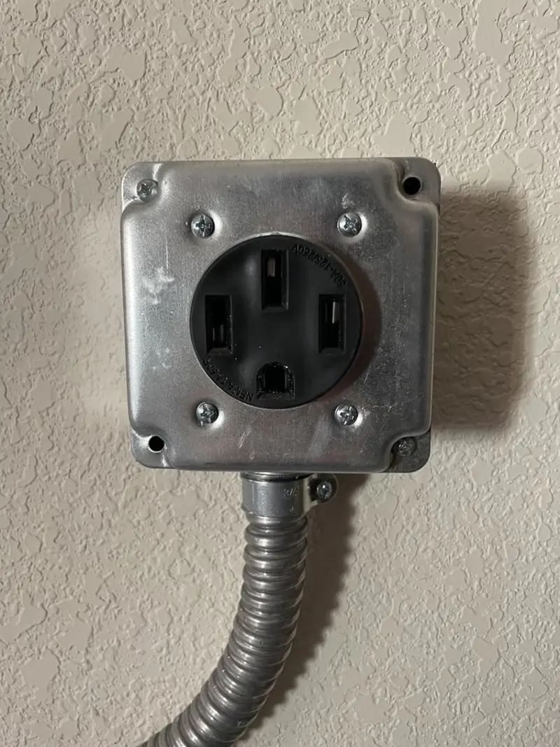 NEMA 14-50 outlet installed for Smart Home Electrical in Amelia